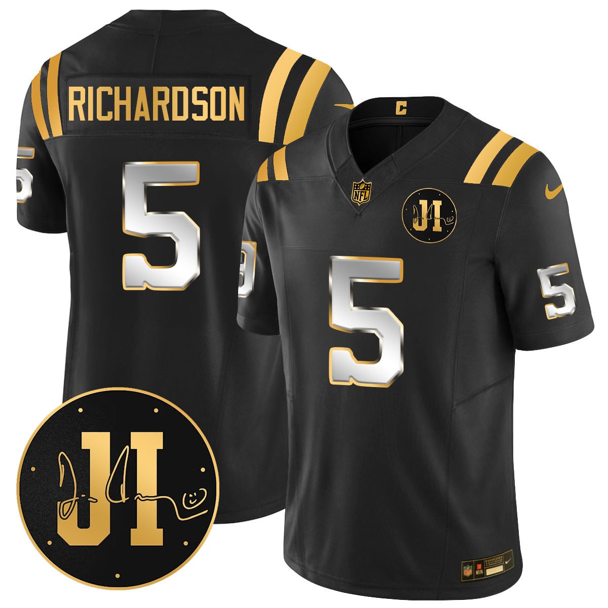 Men's Indianapolis Colts Limited 2025 Jersey - Memorial Patch for Jim Irsay - All Stitched