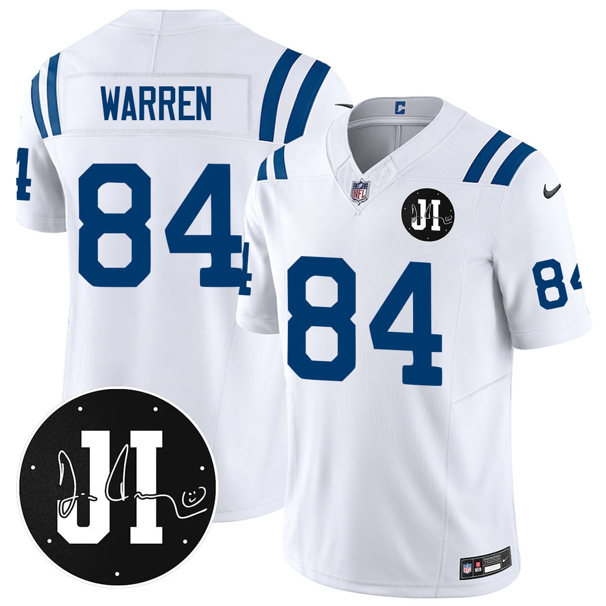 Men's Indianapolis Colts Limited 2025 Jersey - Memorial Patch for Jim Irsay - All Stitched