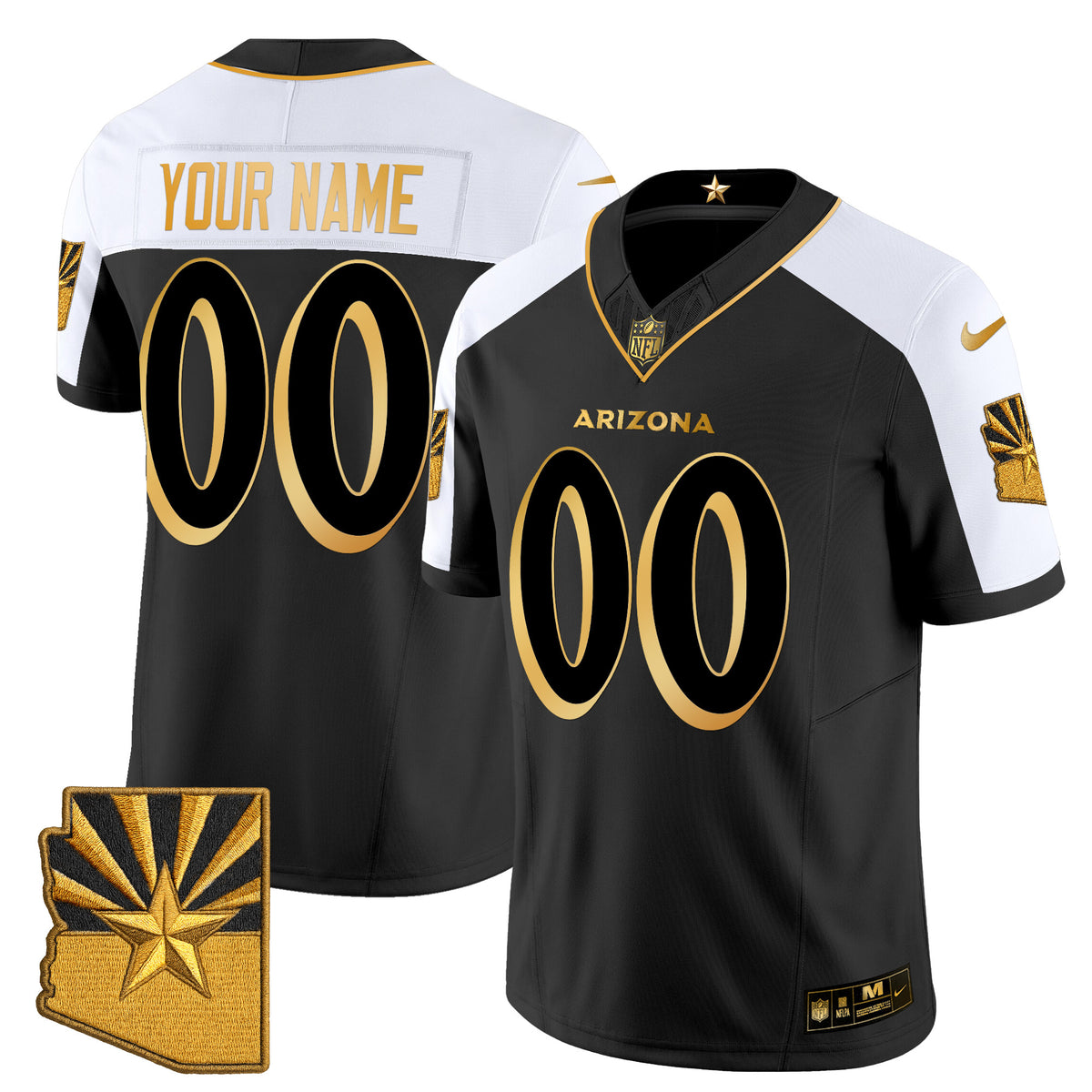 Arizona Cardinals 2025 "Rivalries" Gold Vapor Limited Custom Jersey - All Stitched