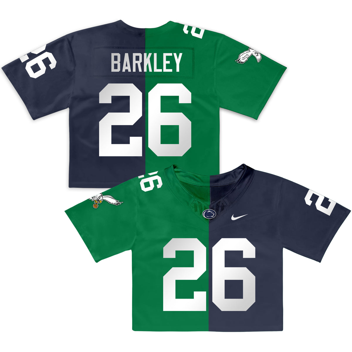 Saquon Barkley Split Crop Top Vapor Limited Jersey - All Stitched