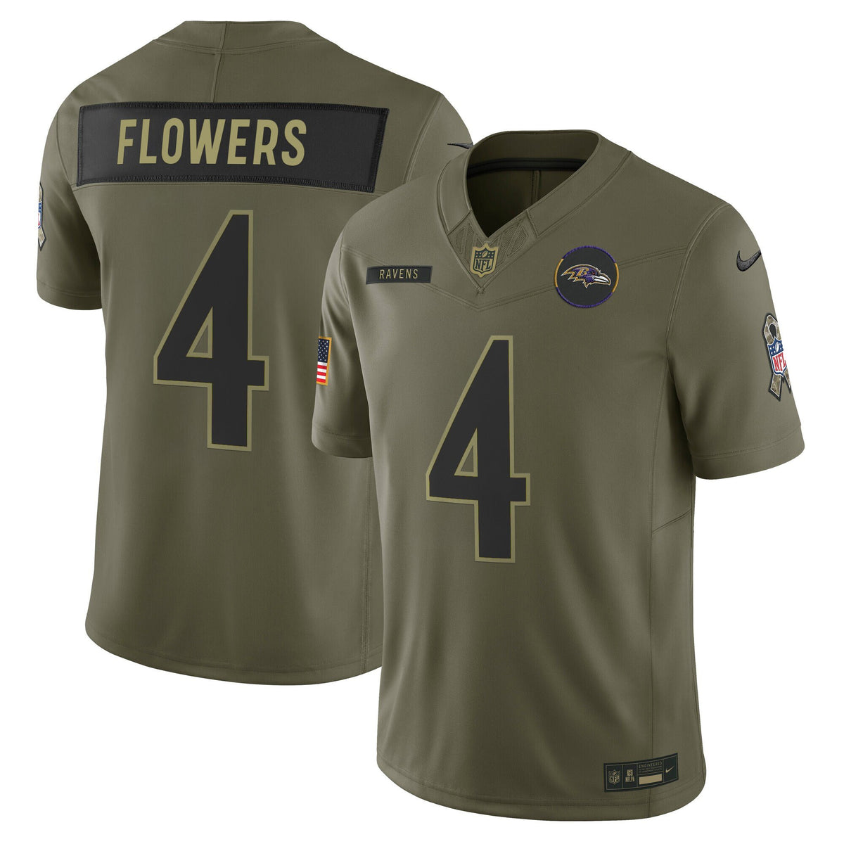 Baltimore Ravens 2025 Salute to Service Vapor Limited Jersey - All Stitched