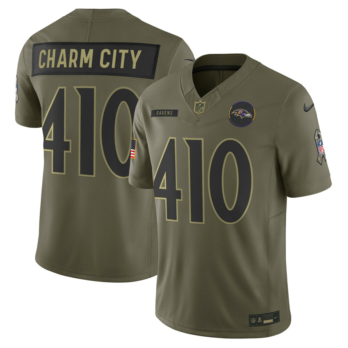 Baltimore Ravens 2025 Salute to Service Vapor Limited Jersey - All Stitched