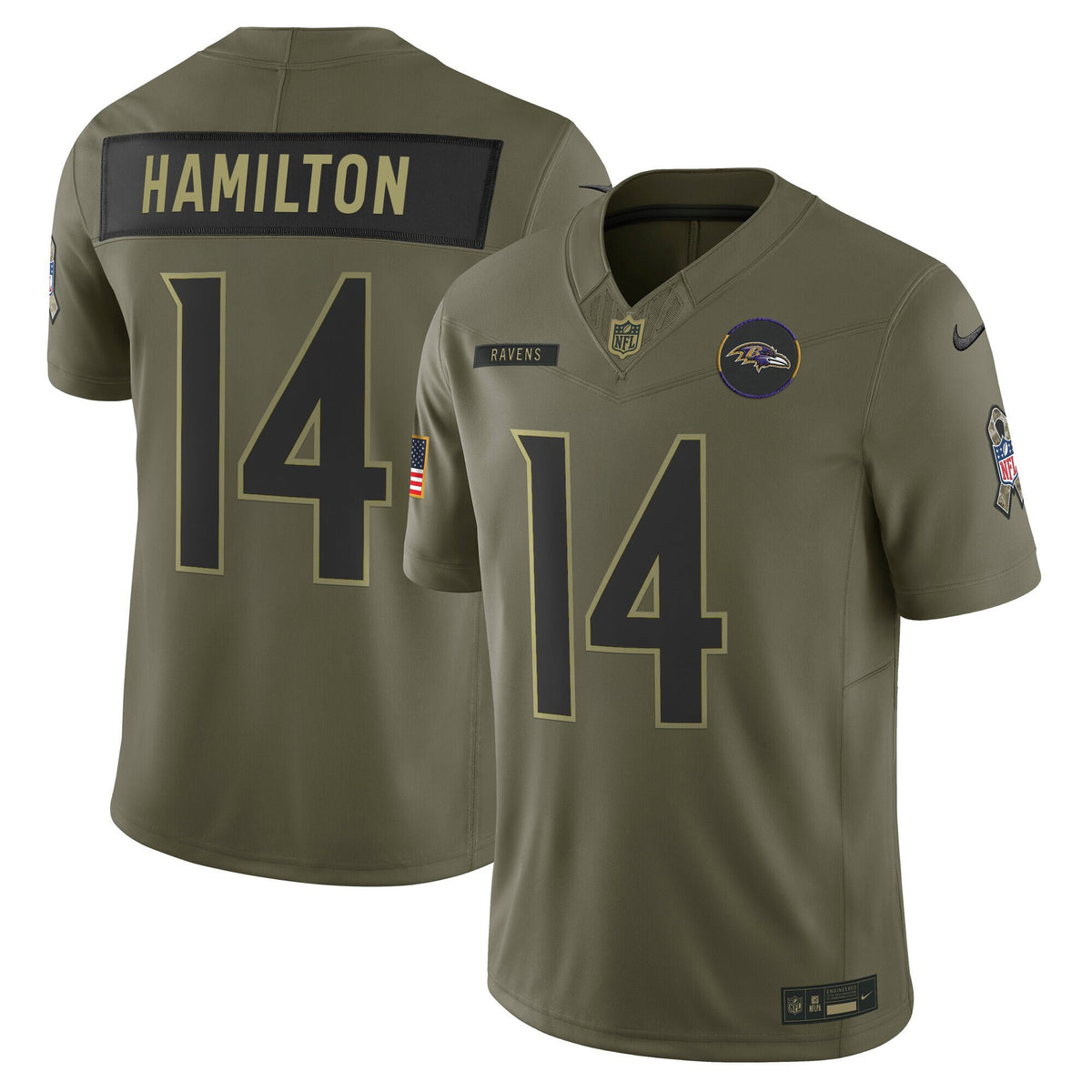 Baltimore Ravens 2025 Salute to Service Vapor Limited Jersey - All Stitched
