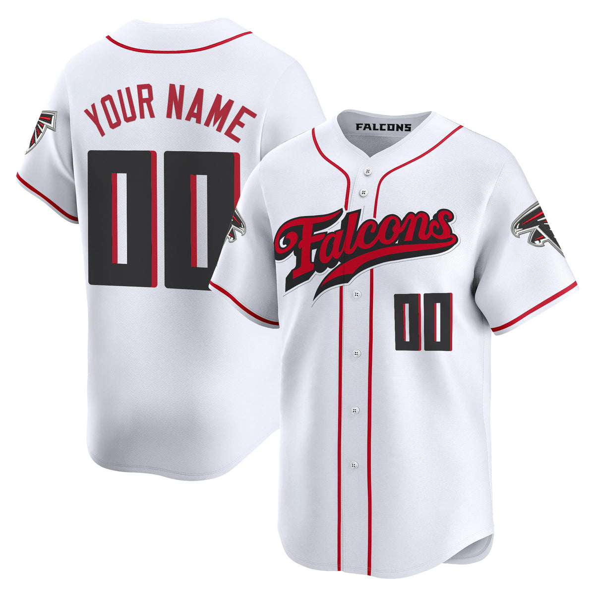 Atlanta Falcons 2025 Vapor Limited Baseball Custom Jersey - All Stitched