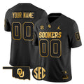 Oklahoma Sooners 2025 Gold Vapor Limited Custom Jersey - All Stitched