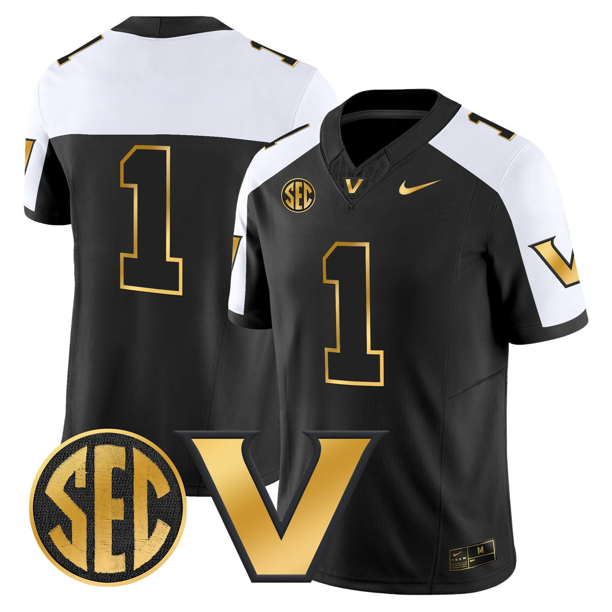 Men's Vanderbilt Commodores 2025 Gold Vapor Limited Jersey - All Stitched