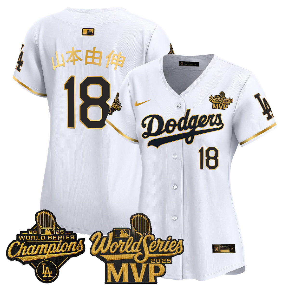 #18 Yoshinobu Yamamoto 2025 World Series MVP Vapor Premier Limited Jersey - All Stitched
