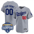 Dodgers 2025 Back-To-Back Champions Vapor Premier Limited Custom Jersey - All Stitched