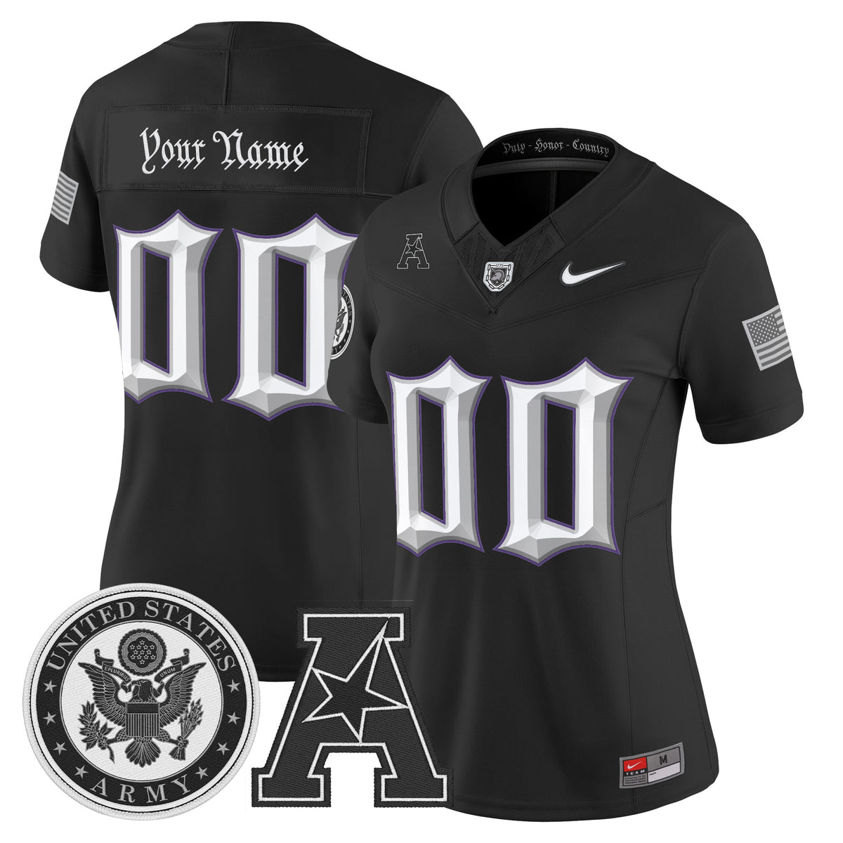 Army Black Knights Honoring 250 Years Of Service And Sacrifice Vapor Limited Custom Jersey - All Stitched