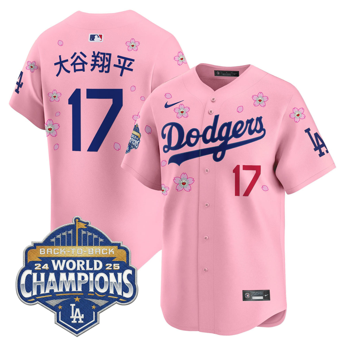 Men's Dodgers 2025 Back-To-Back Champions x Tokyo Series Vapor Premier Limited Jersey - Stitched
