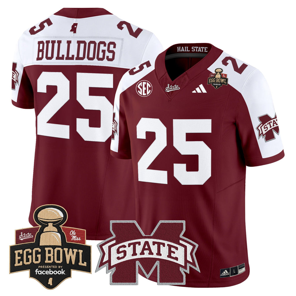 Men's Mississippi State Bulldogs 2025 Egg Bowl Vapor Limited Jersey - All Stitched