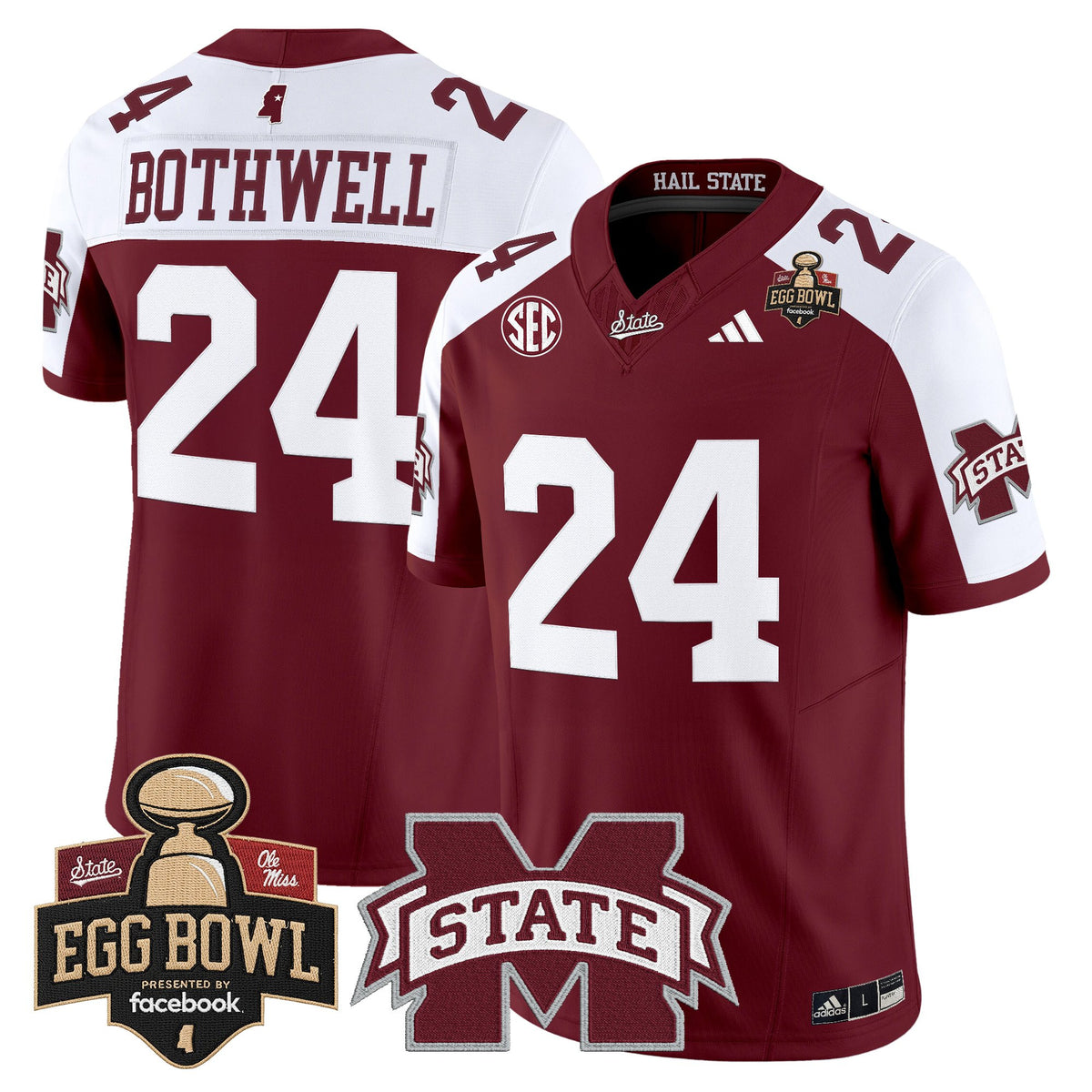 Men's Mississippi State Bulldogs 2025 Egg Bowl Vapor Limited Jersey - All Stitched