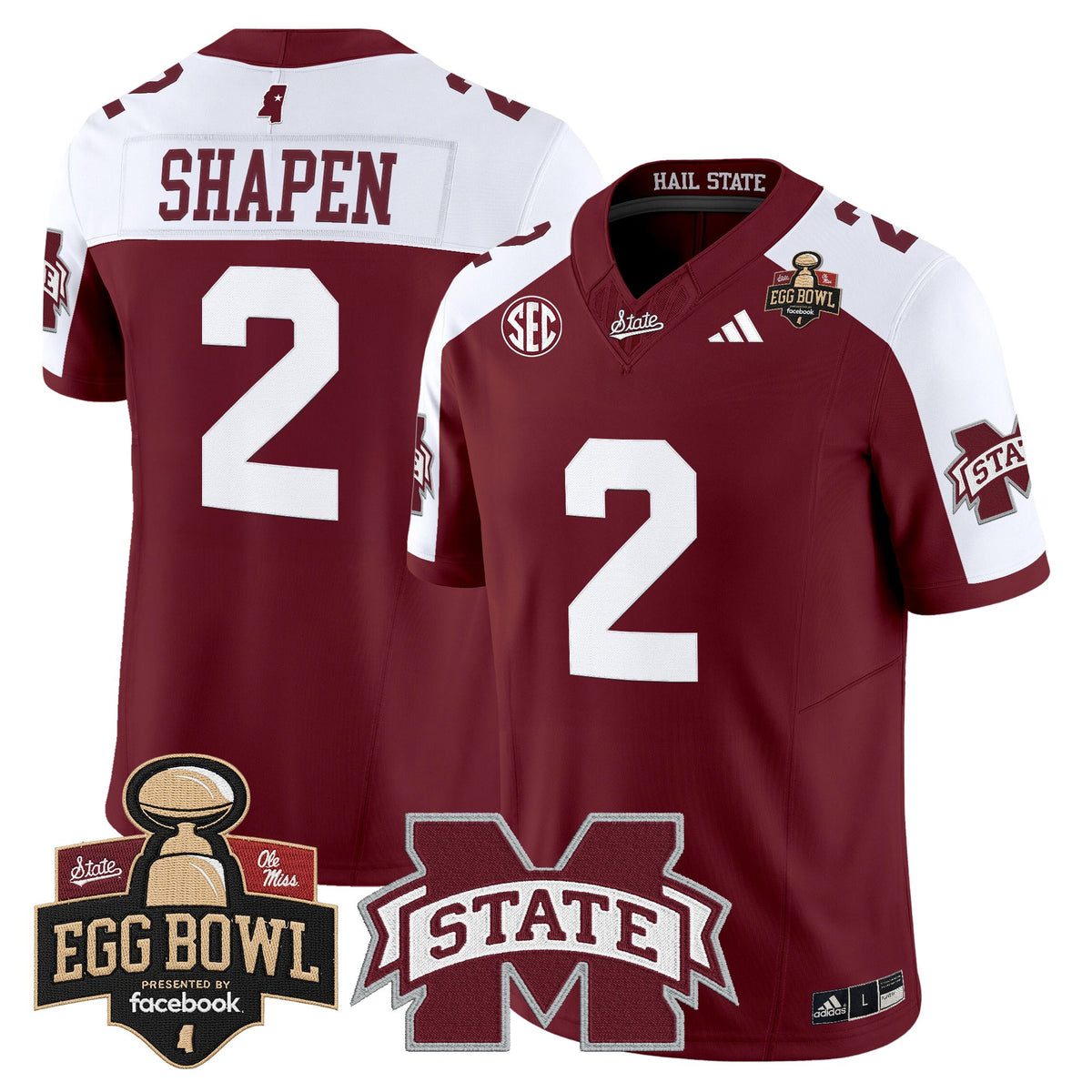 Men's Mississippi State Bulldogs 2025 Egg Bowl Vapor Limited Jersey - All Stitched