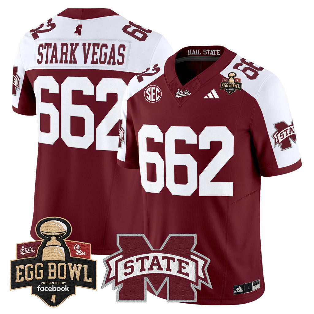 Men's Mississippi State Bulldogs 2025 Egg Bowl Vapor Limited Jersey - All Stitched