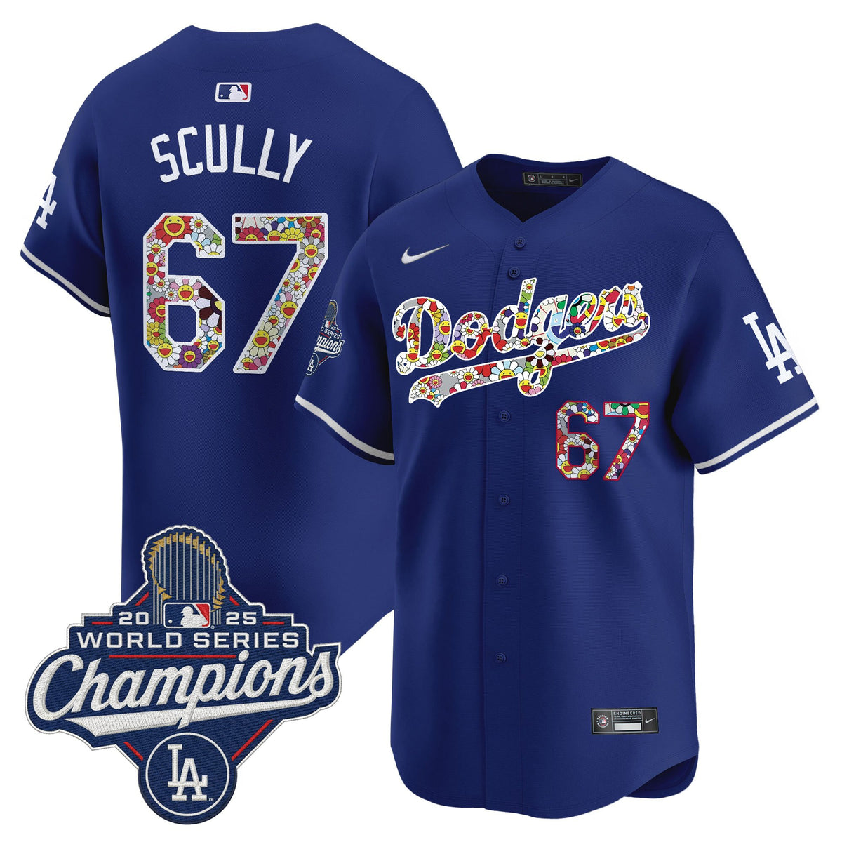 Men's Dodgers 2025 World Series Champions x Takashi Murakami Vapor Premier Limited Jersey - Stitched