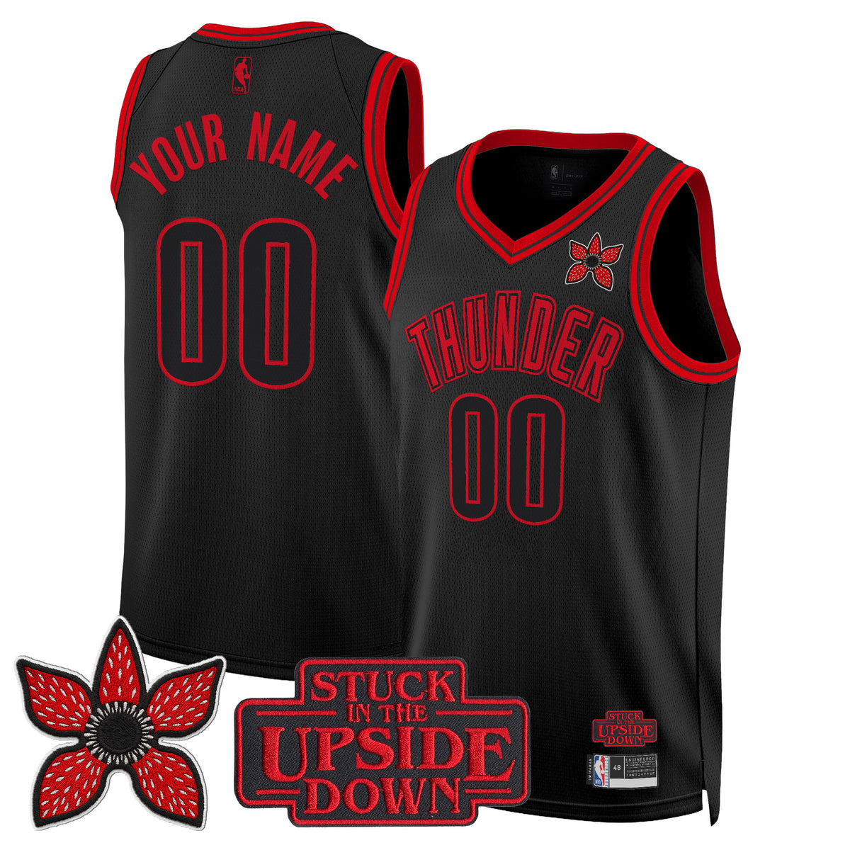 Oklahoma City Thunder 'Stranger Things Edition' Swingman Custom Jersey - All Stitched