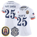 Women's Navy Midshipmen 250th Anniversary Vapor Limited Jersey - USS Constitution Patch - Stitched