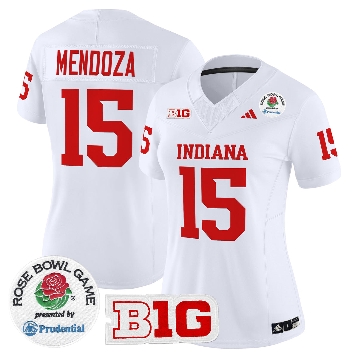 #15 Fernando Mendoza Indiana Hoosiers 2026 Rose Bowl Vapor Limited Jersey - All Stitched