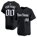 Black White Gothic Custom Baseball Jersey