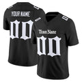 Black White Gothic Custom Football Jersey
