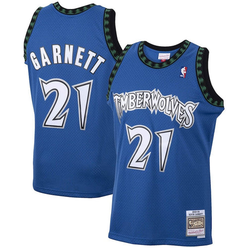 #21 Kevin Garnett Minnesota Timberwolves Hardwood Classics Swingman Jersey - All Stitched