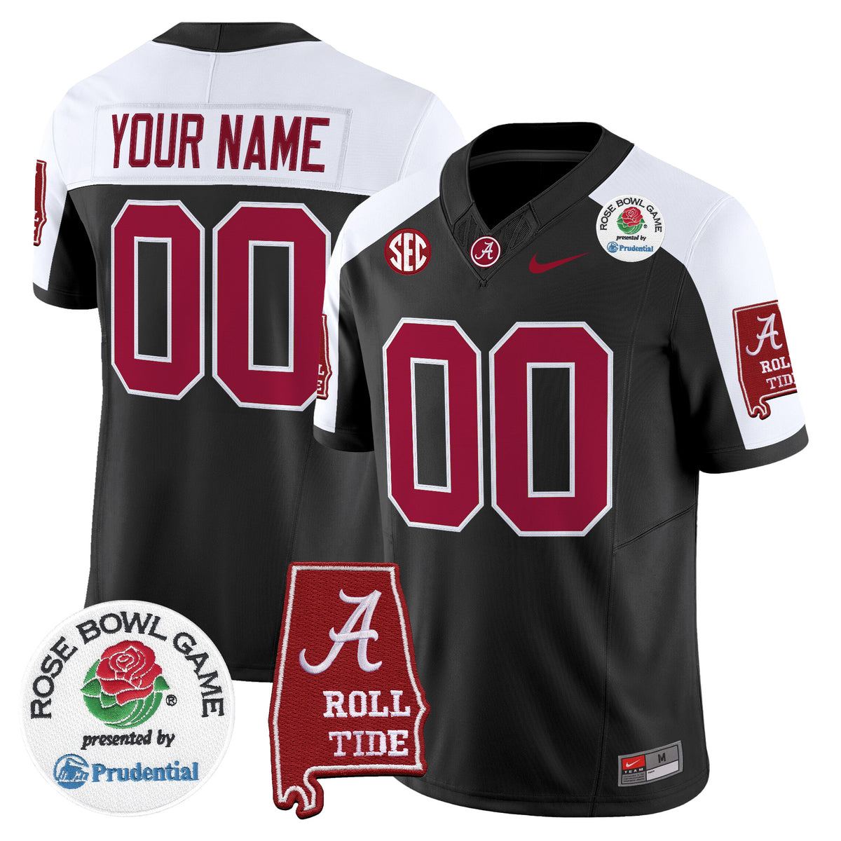 Alabama Crimson Tide 2026 Rose Bowl Vapor Limited Custom Jersey - All Stitched