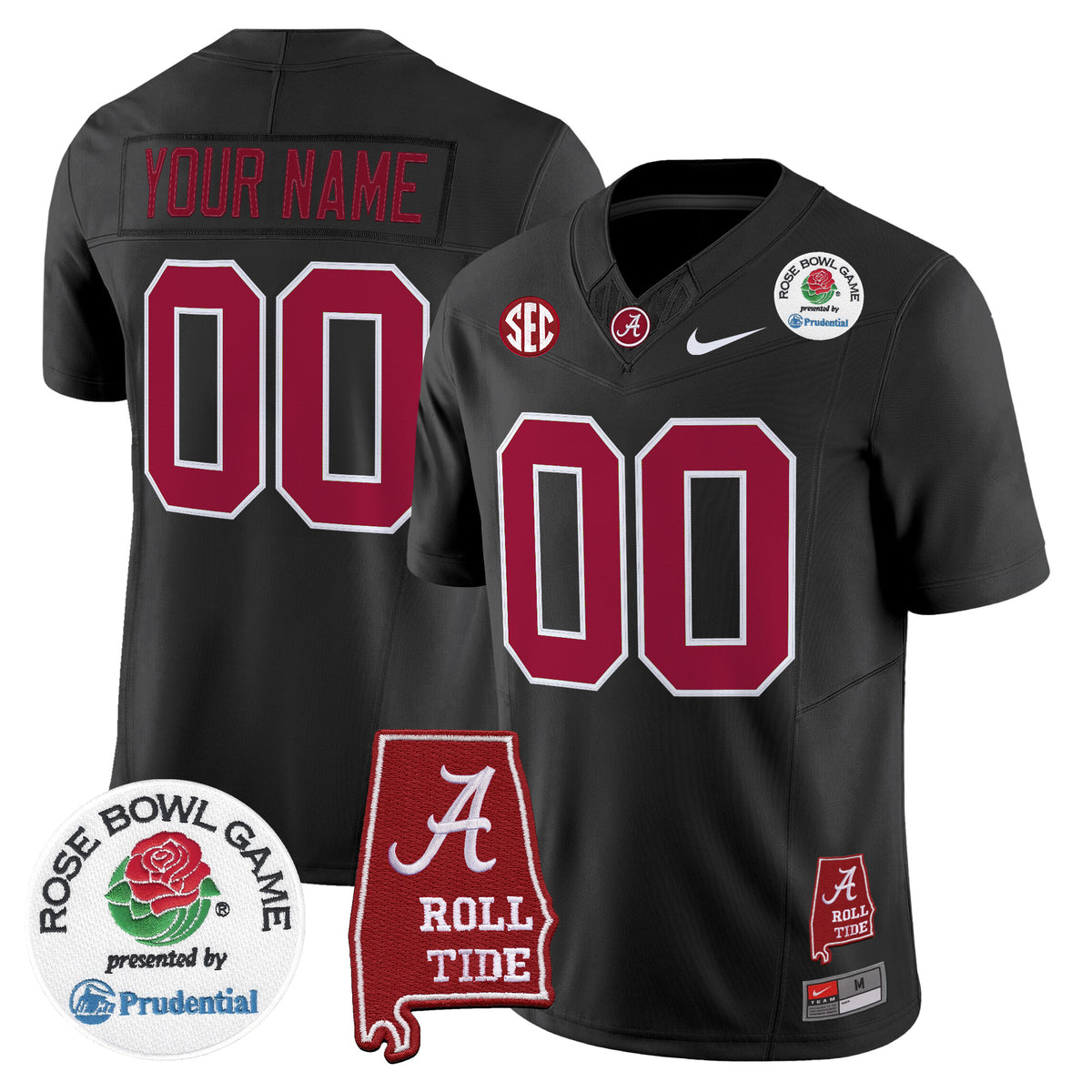 Alabama Crimson Tide 2026 Rose Bowl Vapor Limited Custom Jersey - All Stitched