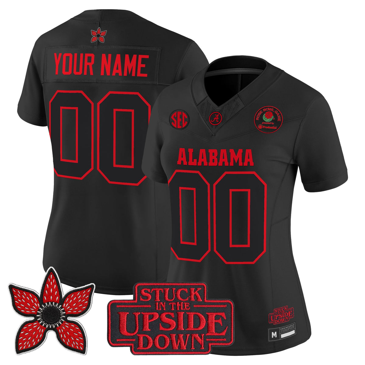 Alabama Crimson Tide 'Stranger Things Edition' Vapor Limited Custom Jersey - 2025 Rose Bowl Patch - All Stitched