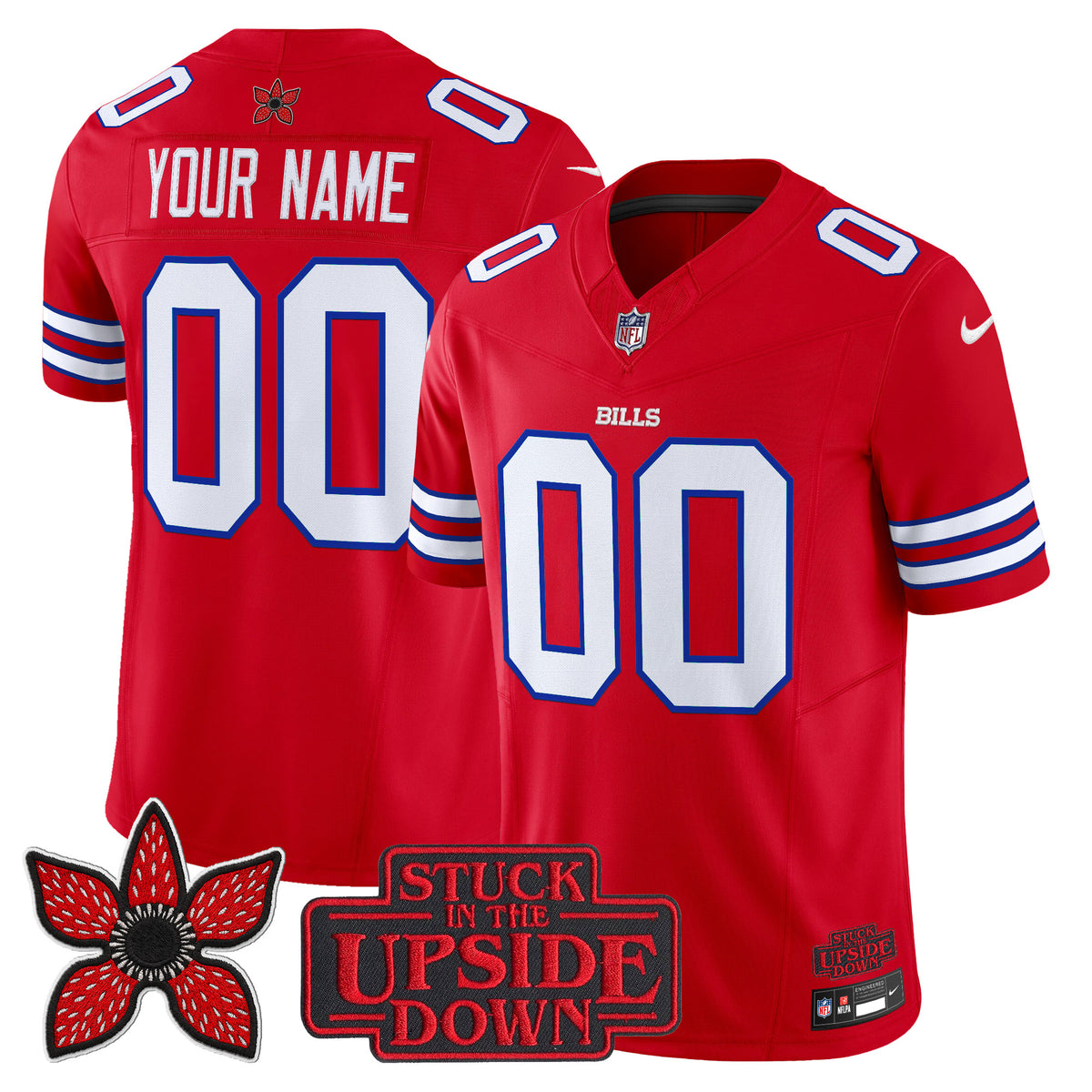Buffalo Bills 'Stranger Things Edition' Vapor Limited Custom Jersey V2 - All Stitched