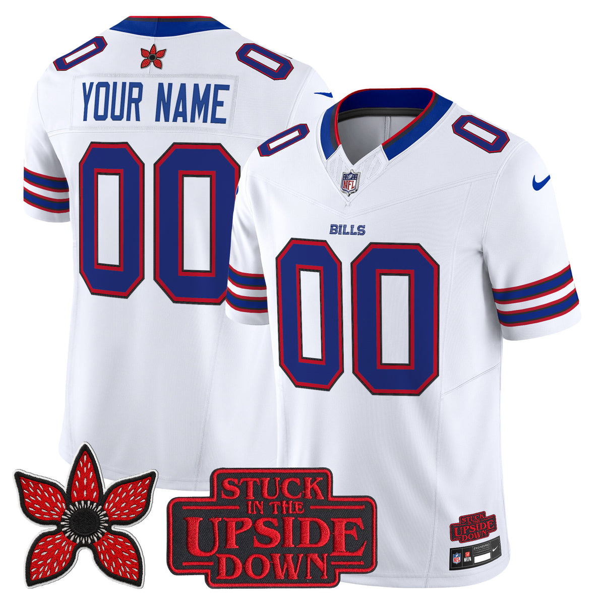 Buffalo Bills 'Stranger Things Edition' Vapor Limited Custom Jersey V2 - All Stitched