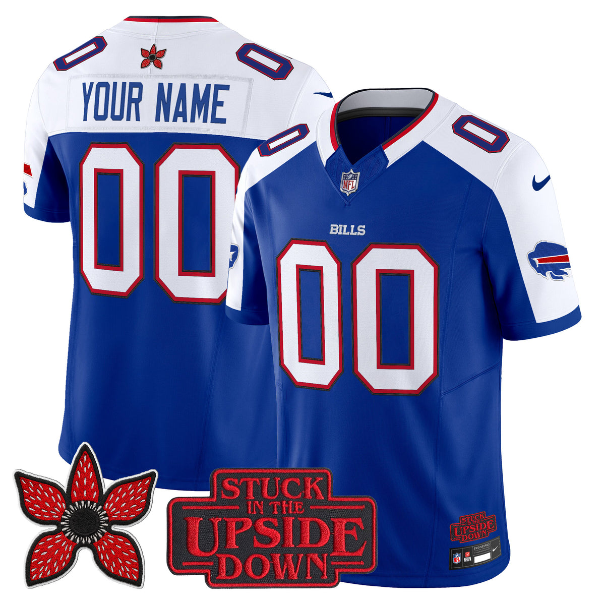 Buffalo Bills 'Stranger Things Edition' Vapor Limited Custom Jersey V2 - All Stitched