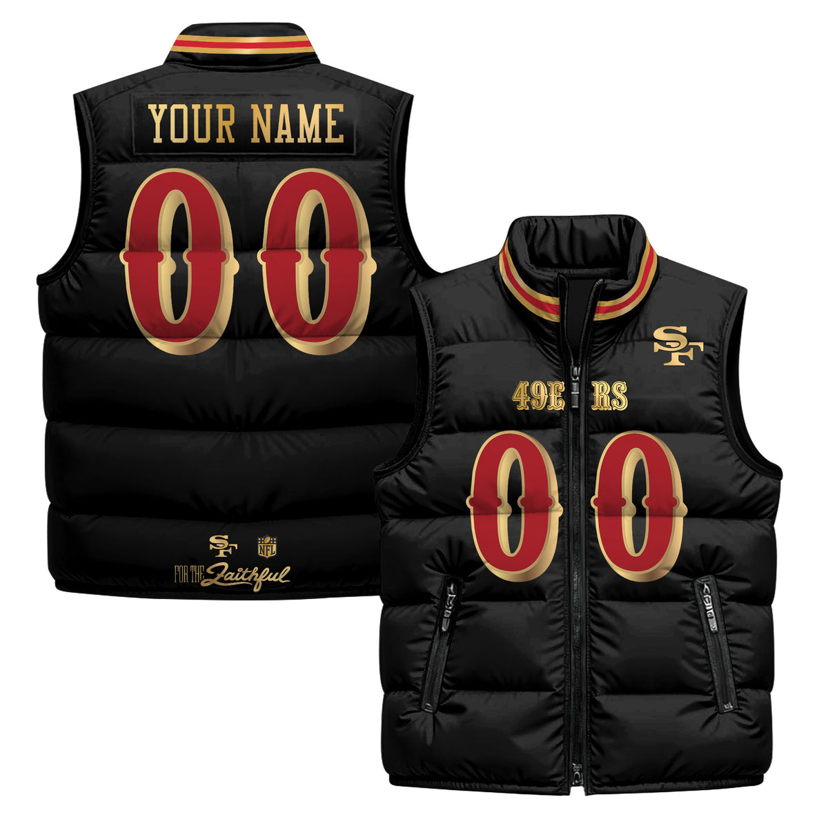 San Francisco 49ers “Rivalries” Custom Puffer Vest