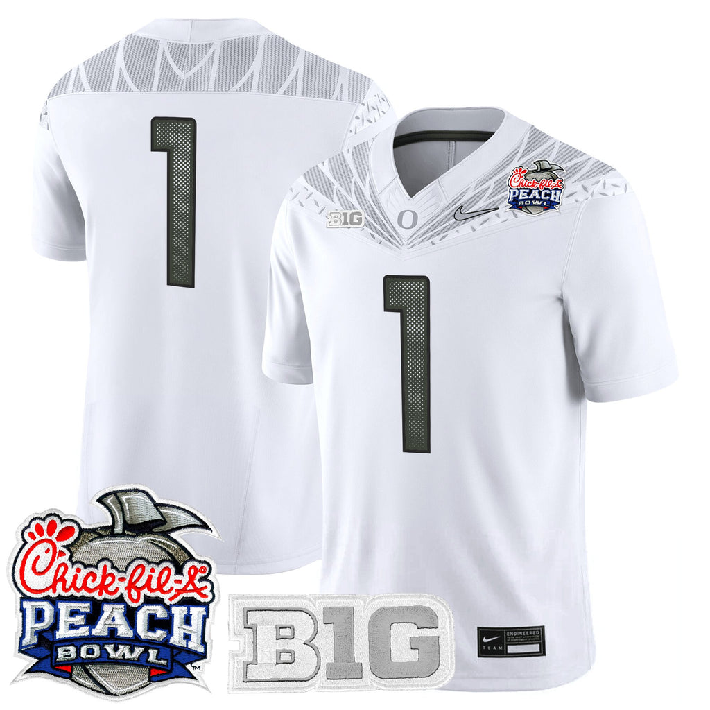 Men's Oregon Ducks 2026 Peach Bowl Vapor Limited Jersey - All Stitched
