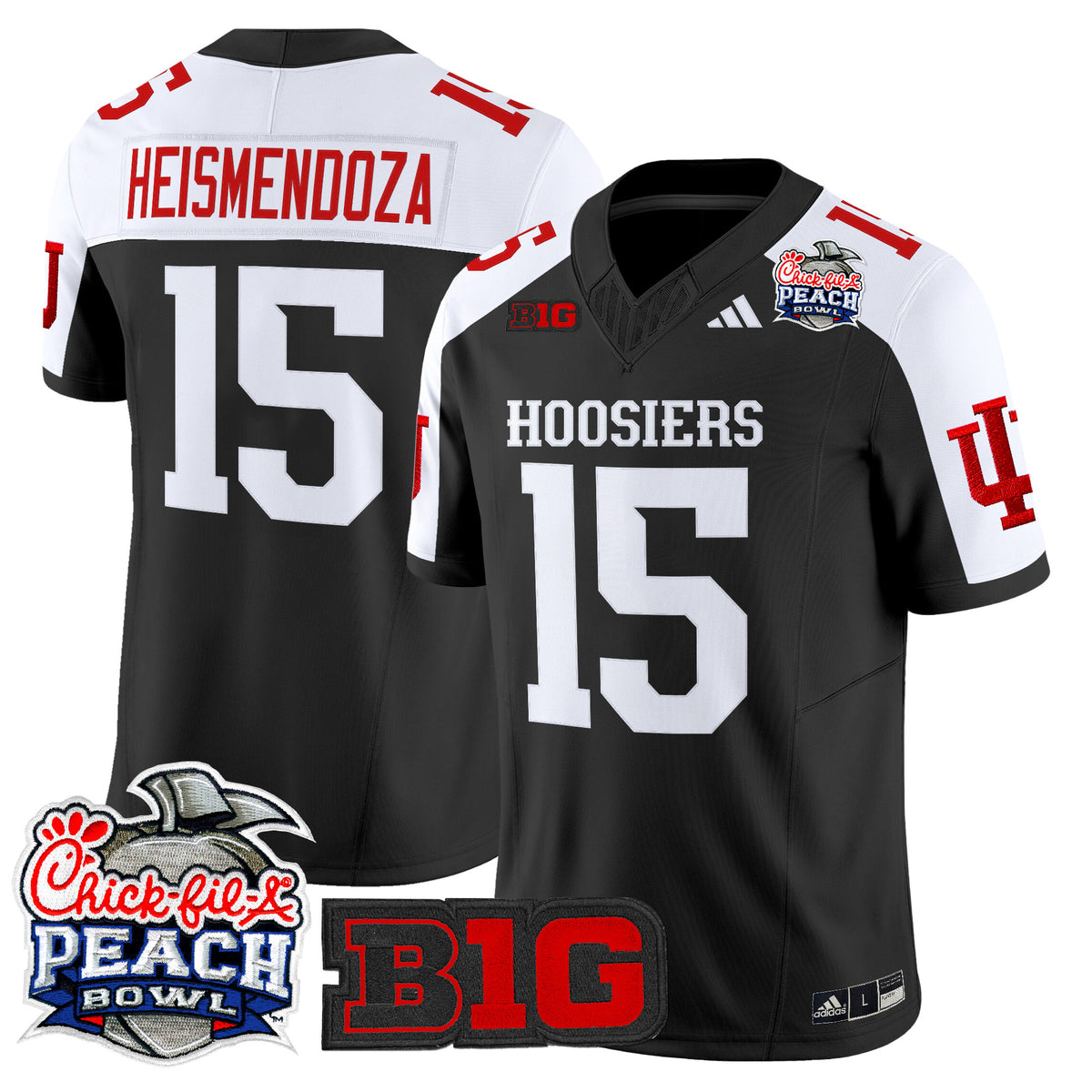 #15 Heismendoza Indiana Hoosiers 2026 Peach Bowl Vapor Limited Jersey - All Stitched
