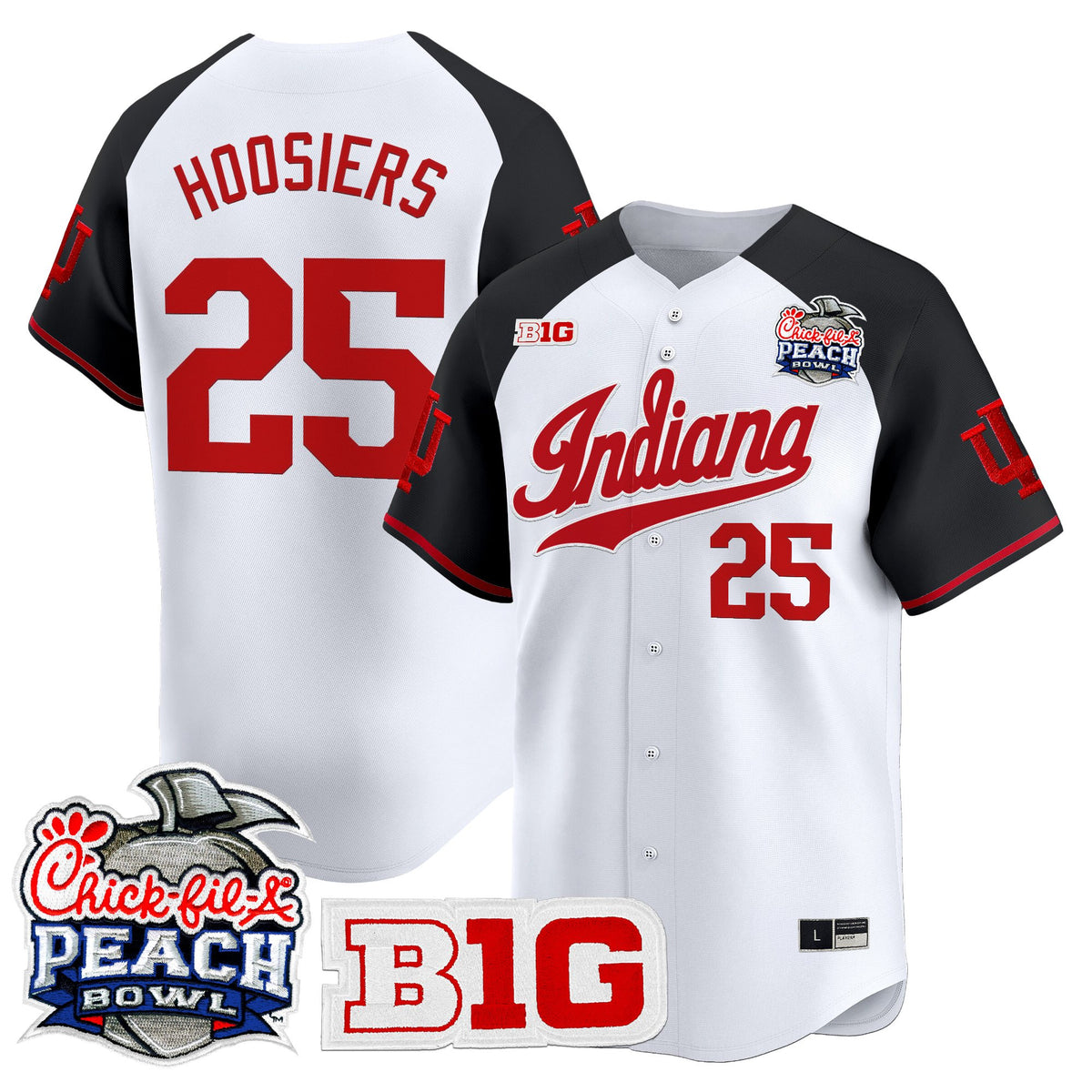 Men's Indiana Hoosiers 2026 Peach Bowl Vapor Baseball Jersey - All Stitched