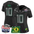 Women's Oregon Ducks 2026 Peach Bowl & Oregon State Patch Vapor Limited Jersey - All Stitched