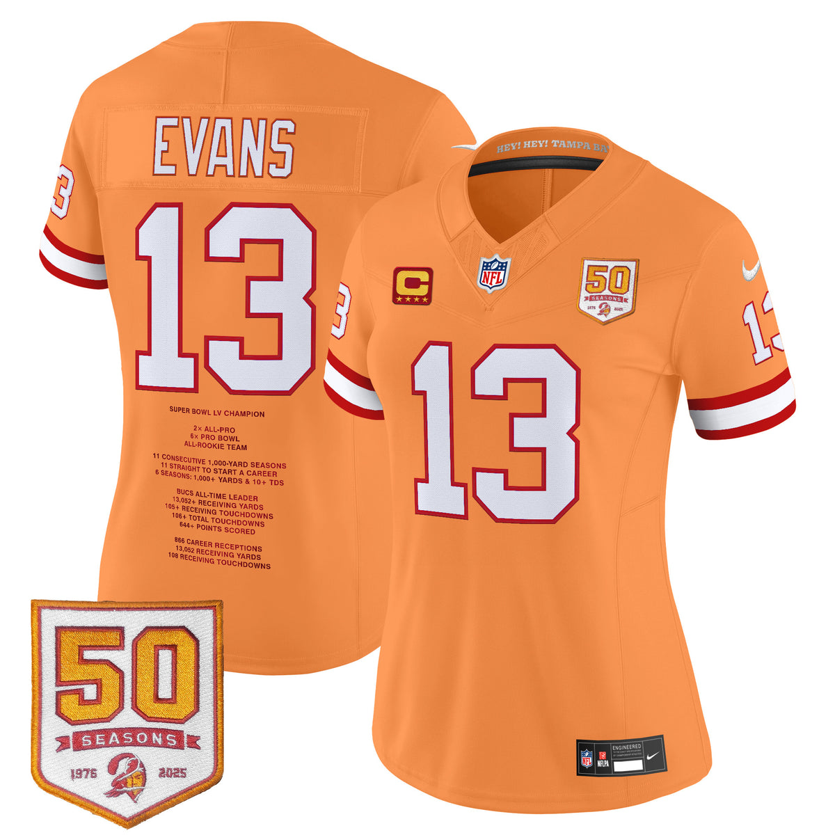 #13 Mike Evans Tampa Bay Buccaneers "Franchise Legend" Vapor Limited Jersey - Stitched