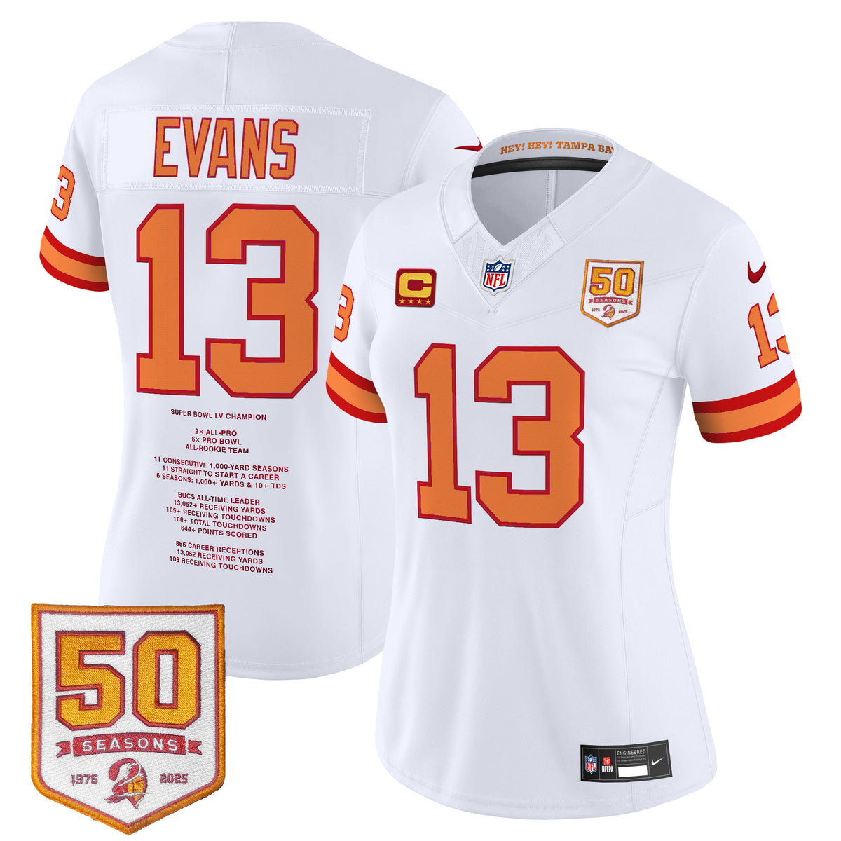 #13 Mike Evans Tampa Bay Buccaneers "Franchise Legend" Vapor Limited Jersey - Stitched