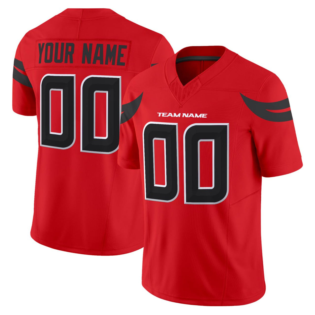 Battle Red Custom Football Jersey