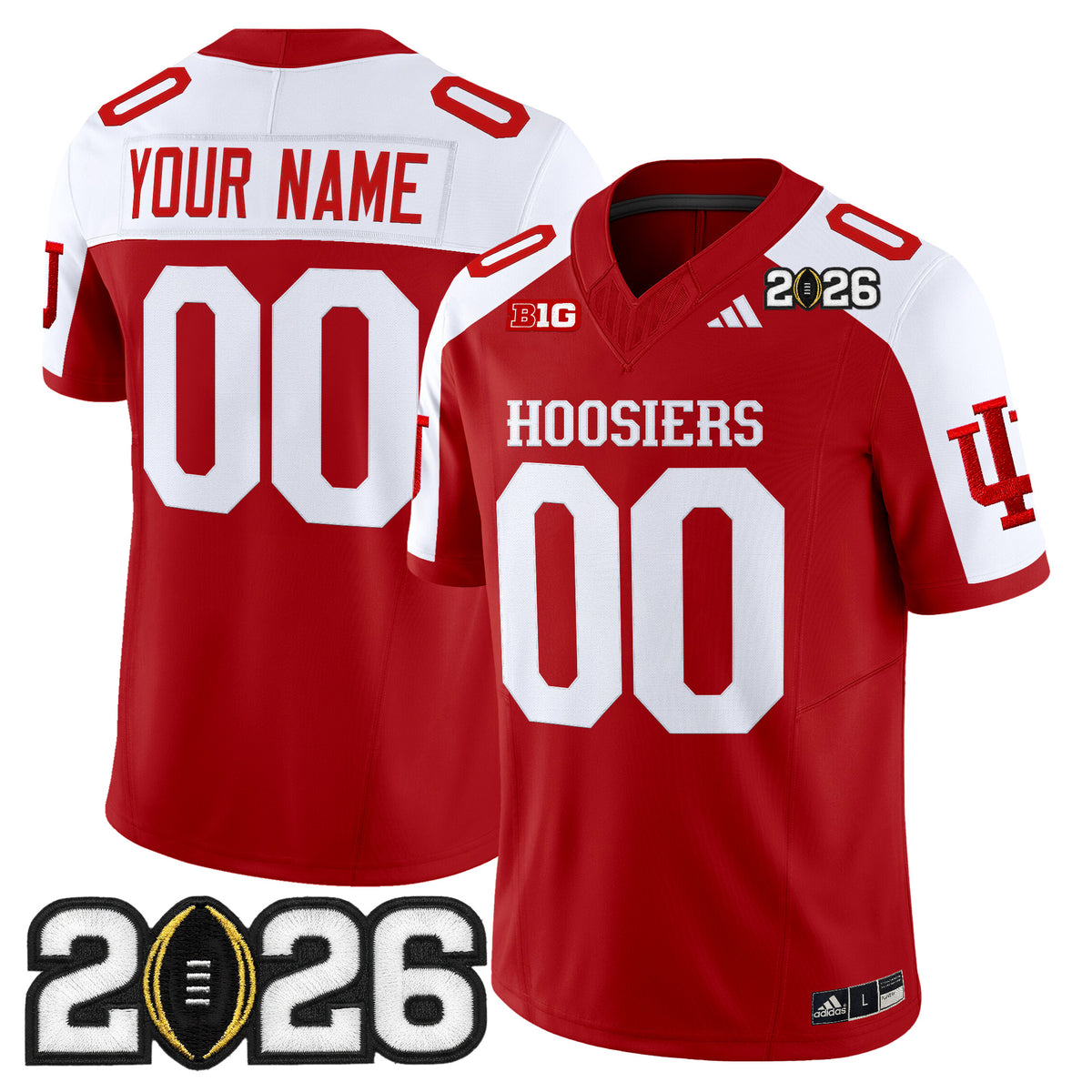 Indiana Hoosiers 2026 CFP Final Patch Vapor Limited Custom Jersey - All Stitched