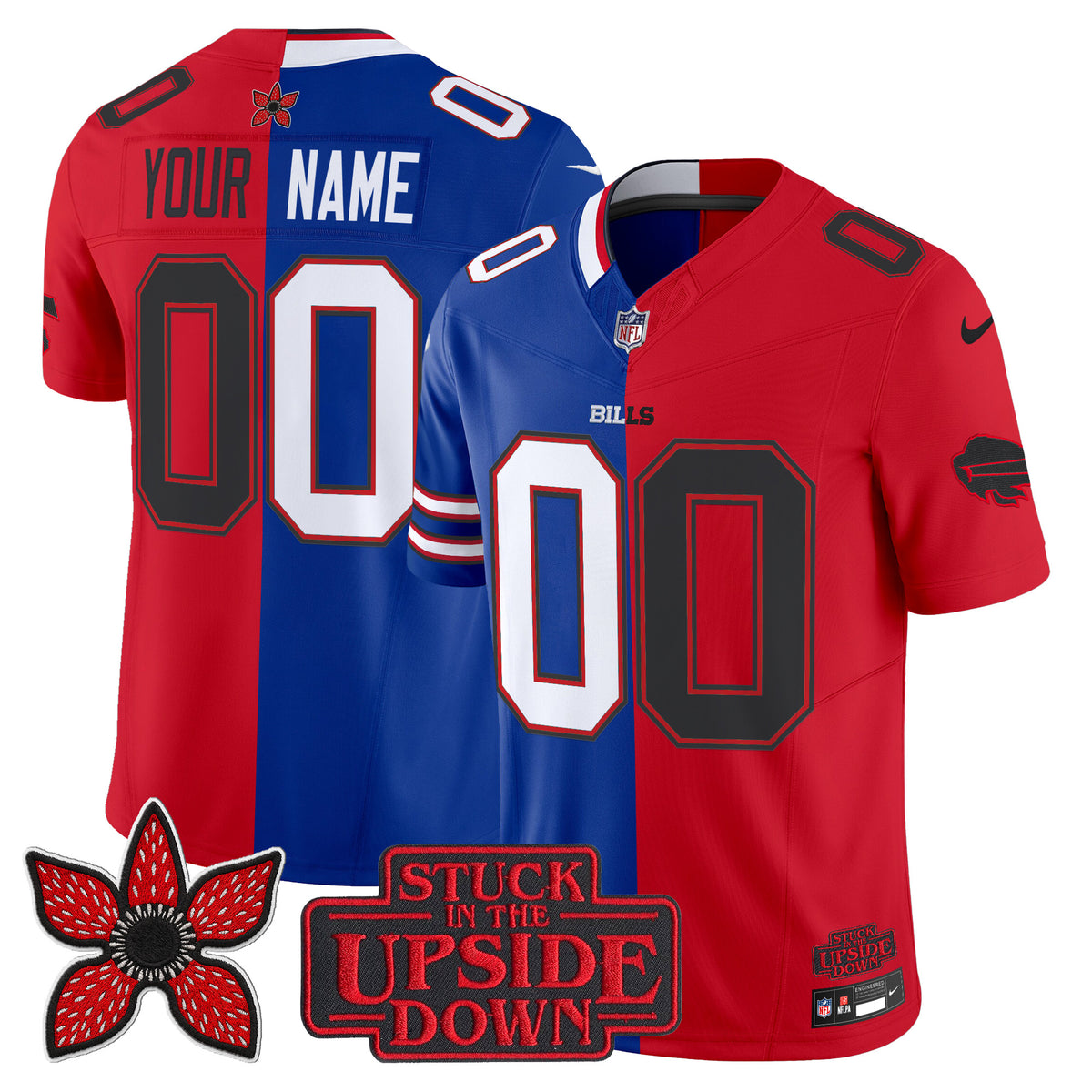 Buffalo Bills 'Upside Down Edition' Vapor Limited Custom Jersey - All Stitched