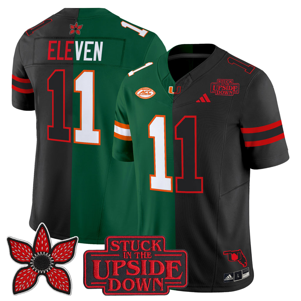 Men's Miami Hurricanes 'Upside Down Edition' Vapor Limited Jersey - All Stitched