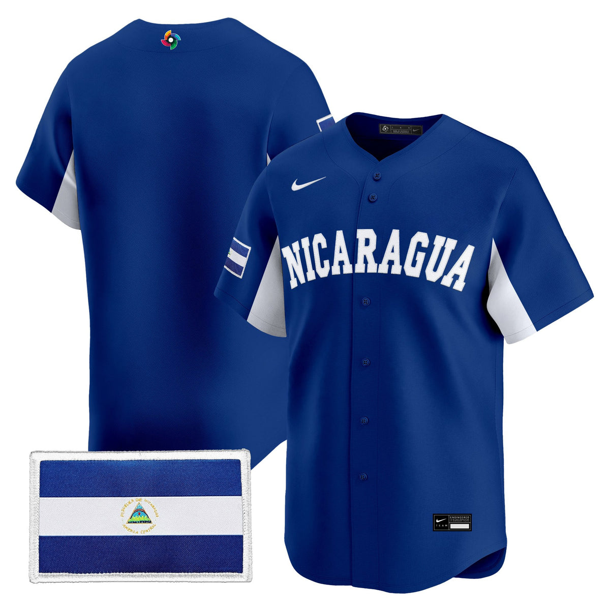 Men's Team Nicaragua 2026 World Baseball Classic Vapor Premier Jersey - All Stitched