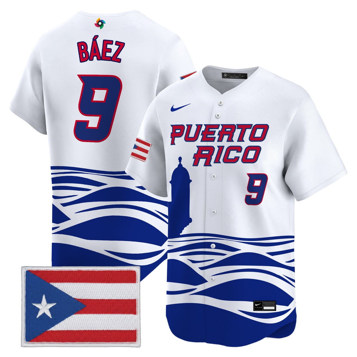 Men's Team Puerto Rico World Baseball Classic Vapor Premier Jersey - All Stitched