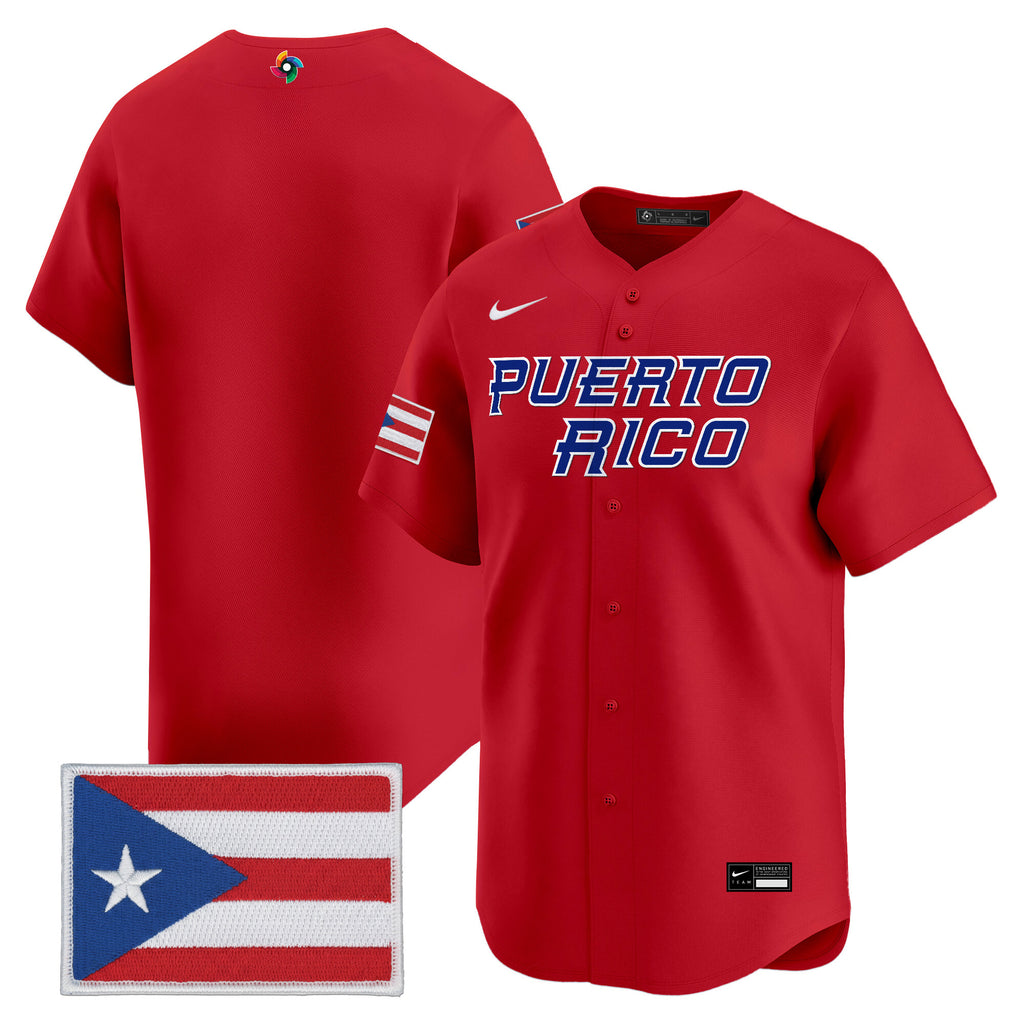Men's Team Puerto Rico World Baseball Classic Vapor Premier Jersey - All Stitched