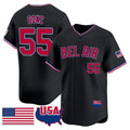 Black American Flag - Royal Custom Baseball Jersey