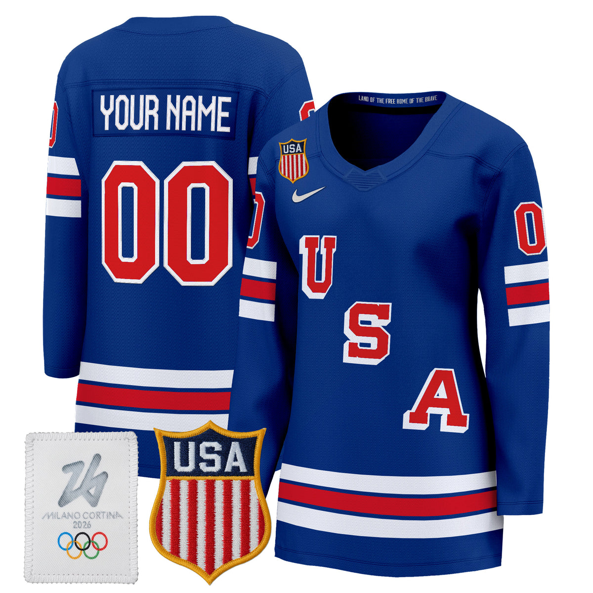 2026 USA Olympic Premium Custom Hockey Jersey - All Stitched