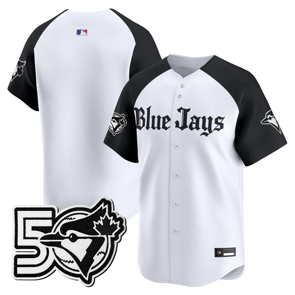 Men's Toronto Blue Jays 50 Seasons Patch Vapor Premier Limited Jersey - Gothic North Edition - All Stitched
