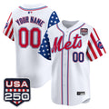 New York Mets "America250 Edition" Vapor Premier Limited Custom Jersey - All Stitched