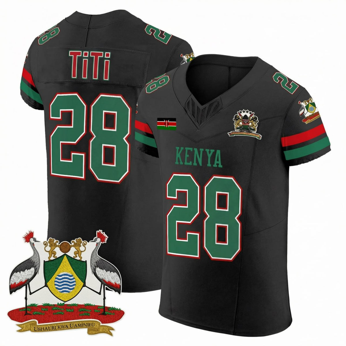 Black Kenya Vapor Elite Jersey - All Stitched